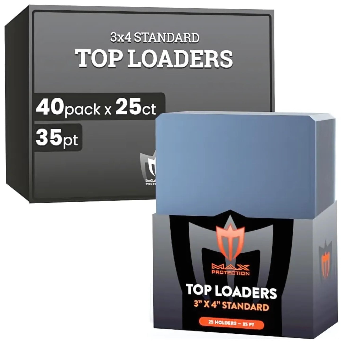 Max Protection 35pt Top Loaders for Cards - 1000 Count - Premium 3x4 Inch Trading Card Toploaders - Protect Your Baseball and Sports Cards with These