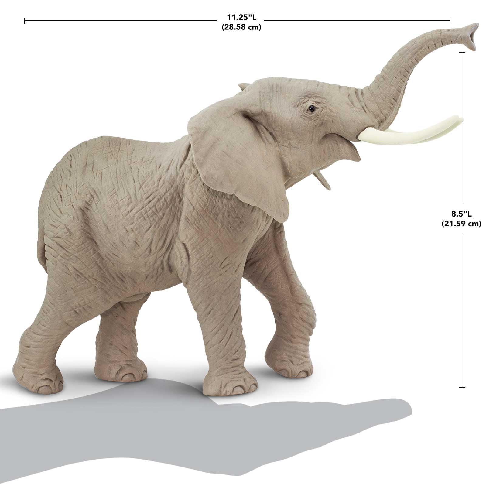 Safari Ltd. African Elephant Figurine - Detailed 8.4" Plastic Model Figure - Fun Educational Toy for Boys, Girls & Kids Ages 3+
