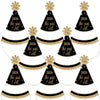 Big Dot of Happiness New Year's Eve - Gold - Mini Cone 2026 New Years Eve Party Hats - Small Little Party Hats - Set of 8