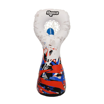 Aqua Inflatable Football Toss, Inflatable Throwing Target Toy, Backyard and Lawn Game, Touchdown Pass Game