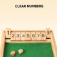 GSE Games & Sports Expert Wooden Shut The Box 9 Number Spots Dice Game Board with 2 Wooden Dice, Classic Tabletop Game Version of The Popular English