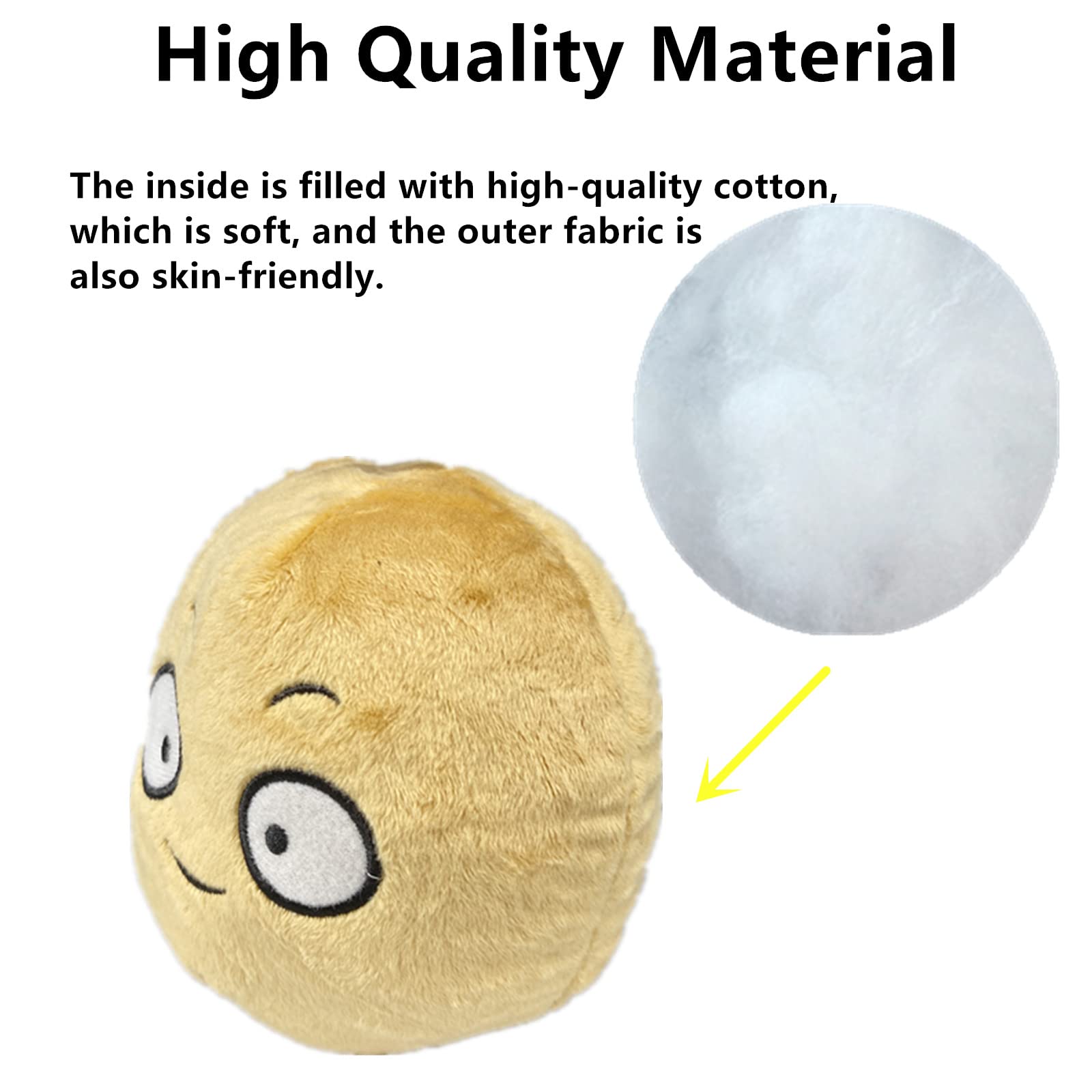 Suyudian 8" 1 PCS PVZ Plant and Zombies Plush Toy Stuffed Soft Doll, PVZ Plush Walnut Figure Toy New