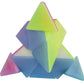 Jelly Windmill Speed Cube Pyramid Speed Cube Triangle Stickerless Vivid Color Magic Cube 3x3x3 Sturdy and Smooth Puzzle Toy ABS Plastic Material
