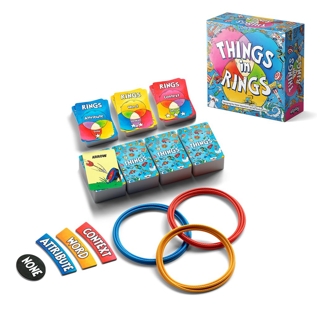 Allplay - Things in Rings Board Game - Small Box Big Game - 2 to 6 Players - 20 Minute Play Time