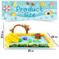 Inflatable Jungle Animal Play Center Outdoor Playhouse Inflatable Water Park with Kid Pool Slide, Sprinkler Toy with Base Pool, Monkey, Tree Stump