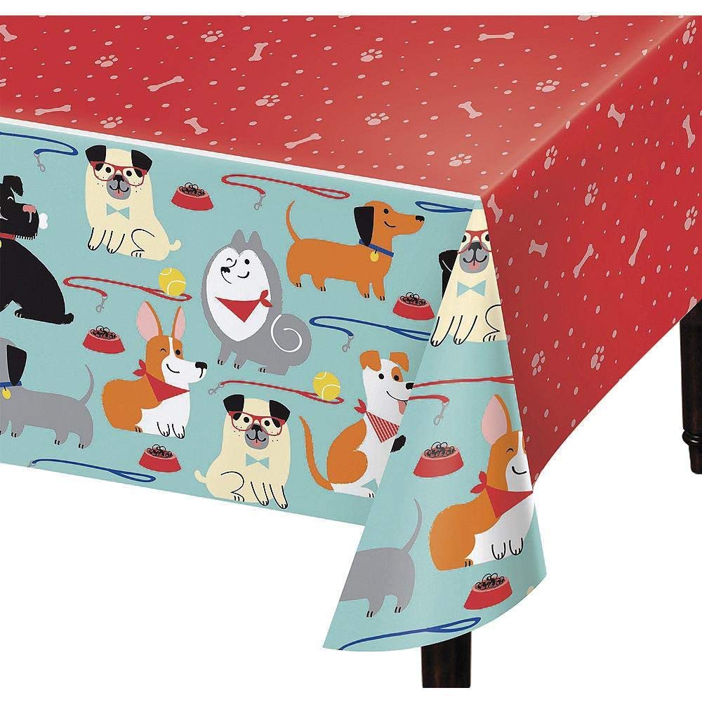 American Greetings Party Pups Plastic Tablecover