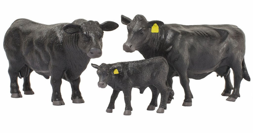 Little Buster Toys Angus Calf - Realistic Black Angus Calf, 1/16th Scale