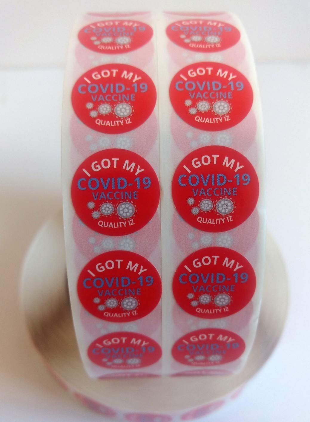 0.75" I Got My COVID-19 Vaccine, Stickers (Red, 100/roll)
