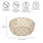 3 Sprouts Kids Pop-Up Ball Pit, Balls Not Included, Checkerboard Beige
