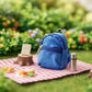 Blue Mini Doll Backpack School Bag Model Dollhouse School Accessory for 1/6 Scale Décor,Simulation Mini School Bag Model, for Doll House Furniture