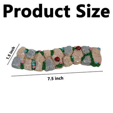 JIUMO Fairy Garden Walkway Path, Mini Pathway, Miniature Fairies Gardens Accessories, Dollhouse Road Way,Micro Mini Path Road for Fairy Gardens