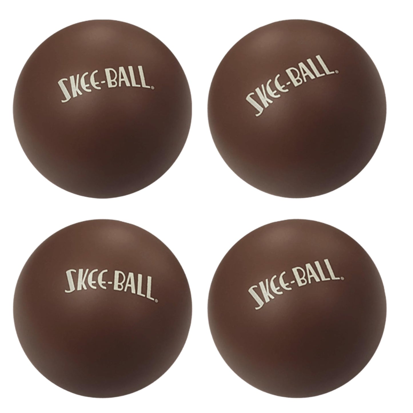 Skee-Ball Official Home Arcade Deluxe Replacement Game Balls - Authentic Arcade Play - Set of (4) 2.5 inch Diameter Wall-Safe Rubber Balls