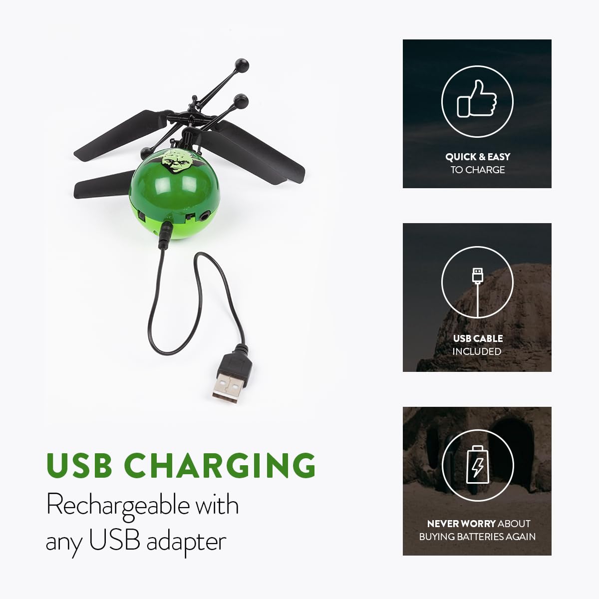 Star Wars Yoda Motion Sensing Flying Ball, USB Rechargeable, Ages 6+