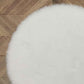 White Round Dollhouse Carpet, Dollhouse Miniature Carpet, Fluffy Mini Rug, Doll House Rug, Lightweight Decor for 1/12, 1/8, 1/6 (4.33x 4.33inch)