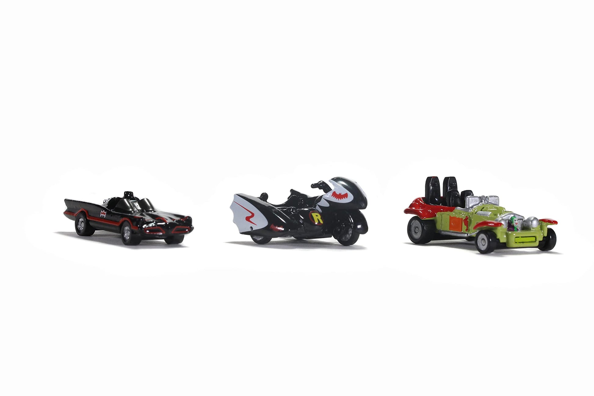 Jada Toys DC Comics Batman: The Classic TV Series 1.65" Nano 3-Pack Die-cast Cars, Toys for Kids and Adults
