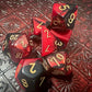 Gemini Polyhedral 7 Die Set, Black/Red/Gold by Chessex