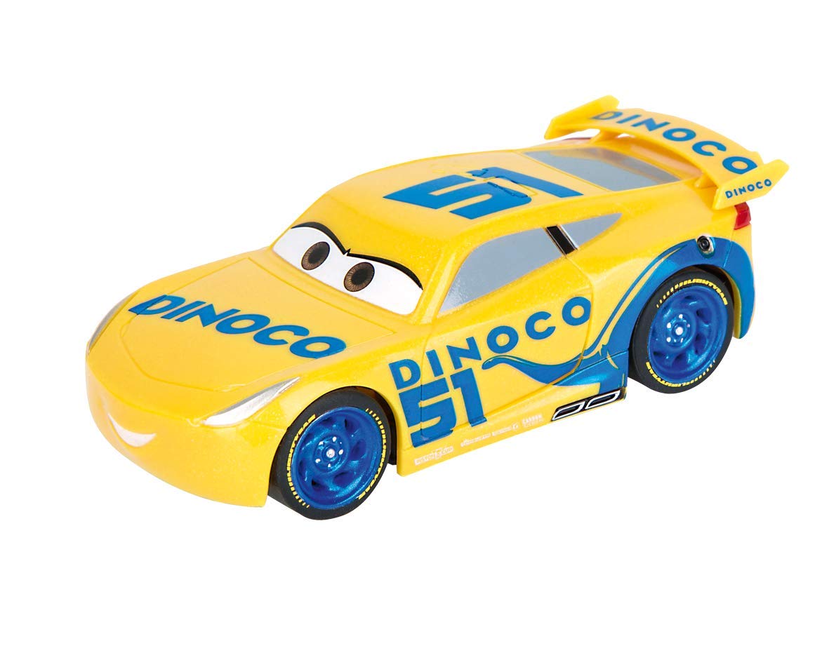 Carrera First Disney/Pixar Cars 3 - Slot Car Race Track - Includes 2 Cars: Lightning McQueen and Dinoco Cruz - Battery-Powered Beginner Racing Set
