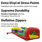 TentandTable 30FT Commercial 7-Element Inflatable Obstacle Course, Rainbow
