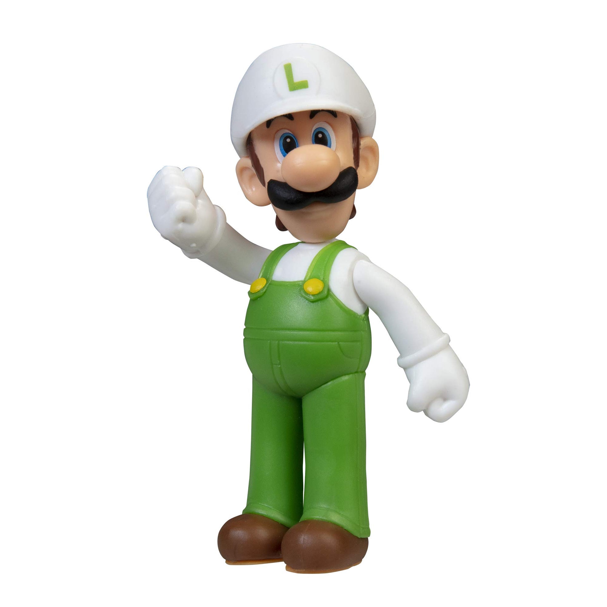 Super Mario Action Figure 2.5 Inch Fire Standing Luigi Collectible Toy