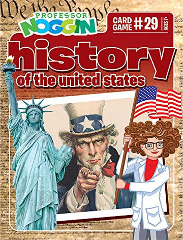 Professor Noggin's History of The United States Trivia Card Game - Educational Card Game for Kids - Ages 7+ - 30 Cards