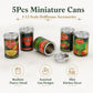 5Pcs Miniature Cans Dollhouse Kitchen Accessories, 1:12 Scale, Dollhouse Décor and Miniature Food