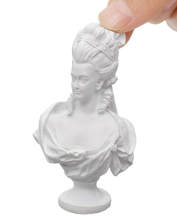 iLAND 1/12 Scale Accessories Mini Victorian Dollhouse Décor Resin Statue Marie Antoinette Queen for Vintage Miniature Dollhouse Accessories
