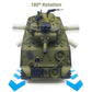 fisca Remote Control Tank, 2.4Ghz 15 Channel 1/20 Sherman M4A3 Main Battle RC Tank that Shoot BBS Airsoft for Kids Age 10 11 12-16 Year Old