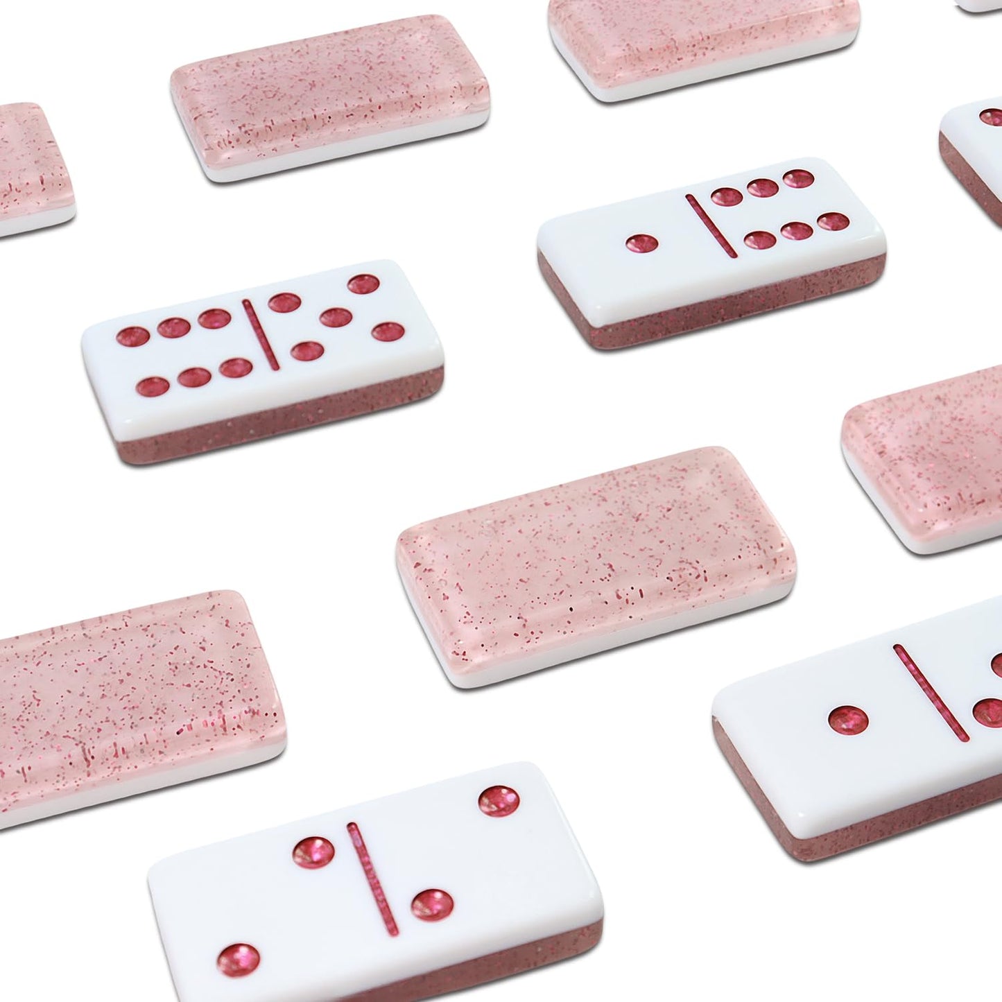 IDTQ Dominoes Set for Adults, Double 6 Dominos Game Set with 28 Domino Tiles Double with Upscale Gift Boxes -7 Polyhedral Dice -Classic Board Games