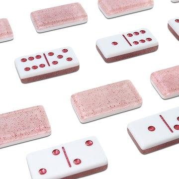 IDTQ Dominoes Set for Adults, Double 6 Dominos Game Set with 28 Domino Tiles Double with Upscale Gift Boxes -7 Polyhedral Dice -Classic Board Games