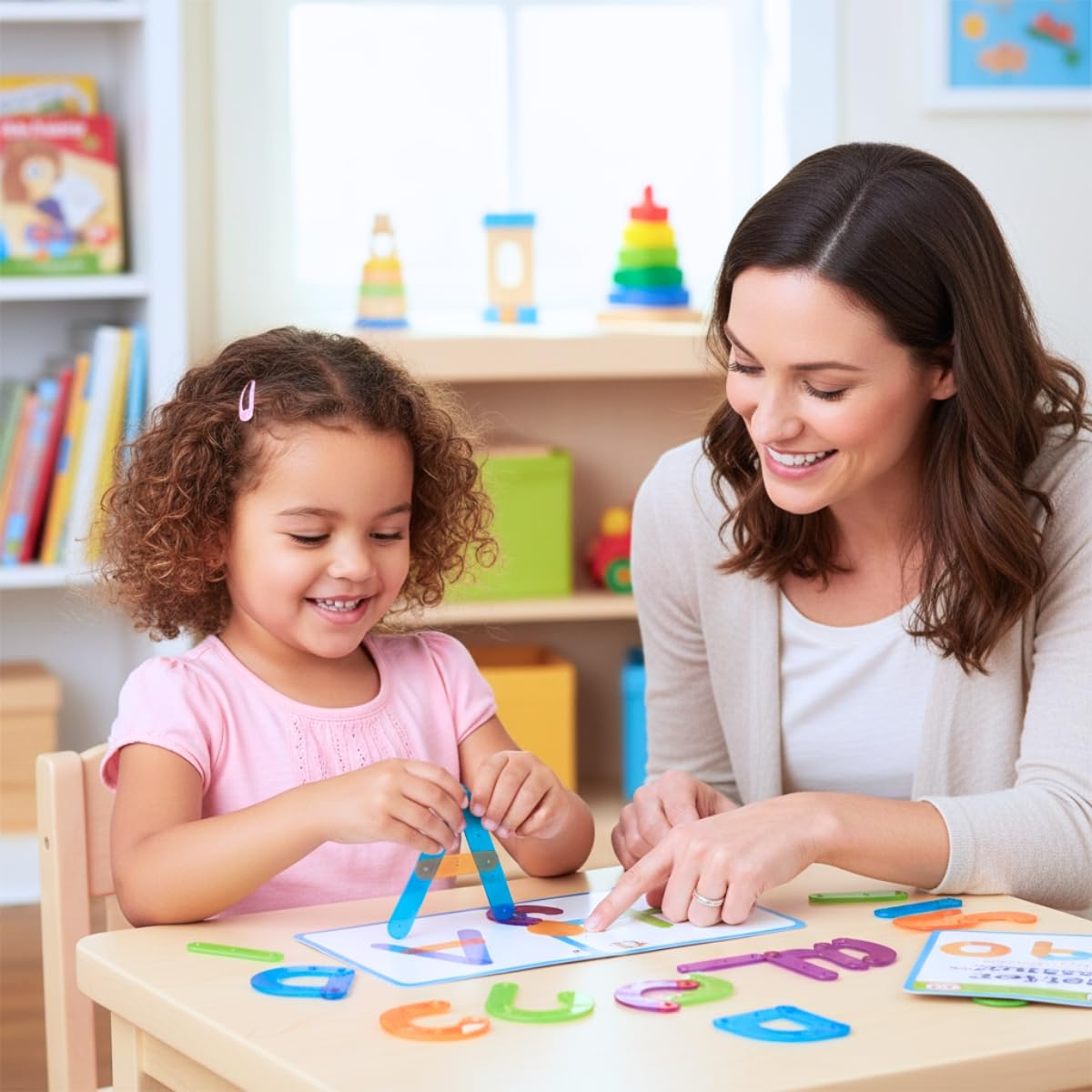 Fun Express Letter Construction Activity Set - 60 Pieces - Educational and Learning Activities for Kids