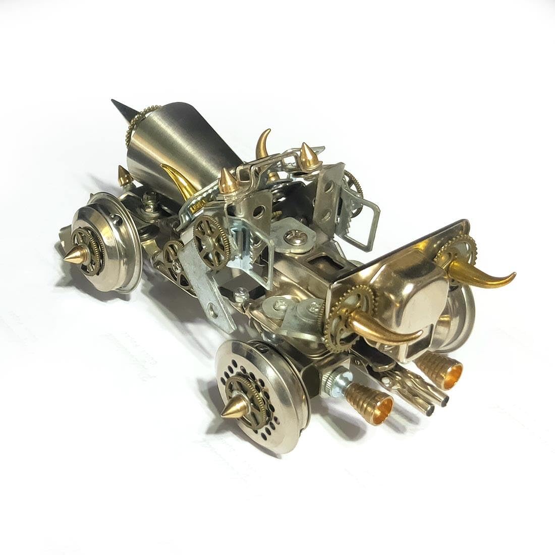 LOCHE 3D Metal Puzzle Model Kits, 3D Metal Steampunk Mechanical Vehicle Kit 3D Jigsaw Puzzle, 290+ Pieces 3D Laser Puzzle DIY Assembly 3D Metal Model