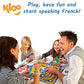 KLOO Learn French Board & Card Game Race to Paris | Fun for Family Kids Adults School | Play & Talk French Language | 4 Decks, Speak 100's of Words