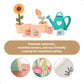 umu® Wooden Garden Play Set - 30 Pcs Kids Gardening Toy with Watering Can Shovel Rake Basket & Accessories - Outdoor Pretend Play Tool Set for Boys