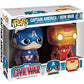Funko Pop Captain America Civil War Exclusive 2-Pack With Cap and Iron Man
