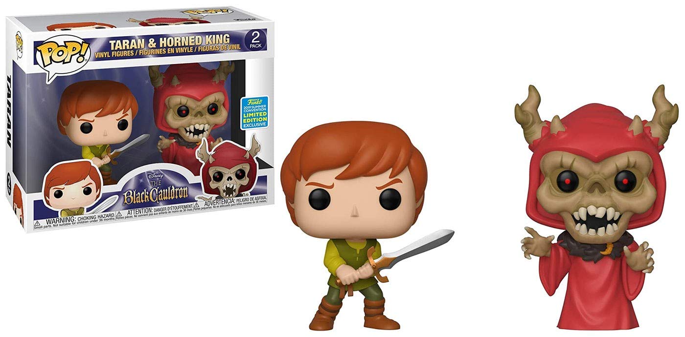 Funko Pop! Disney: Black Cauldron - Taran & Horned King Vinyl Figure 2 Pack, Summer Convention Amazon Exclusive, Multicolor (40162)
