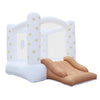 Bounceland in Bloom Playland Bounce House, 8.5 ft L x 7 ft W x 6.5 ft H, Neutral Floral Bounce House with Slide, UL Blower Included, Trendy Bouncer