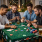 Oojami Poker Party Tablecloths 4 Pack - 54" x 108" Casino Theme Plastic Table Covers for Birthday, Casino Night, Vegas Theme Party Decorations