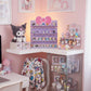 AUFGELD Display Shelf Compatible with Funko Bitty Kitty Series, Kitty Bow Design Organizer for Bitty Pop, Wallmountable Cute Bow Shape, Displays 31