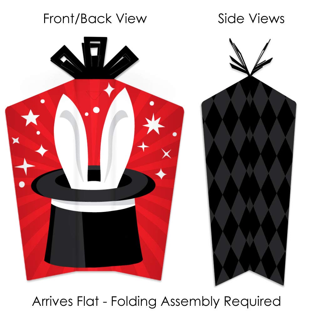 Big Dot of Happiness Ta-Da, Magic Show - Table Decorations - Magical Birthday Party Fold and Flare Centerpieces - 10 Count