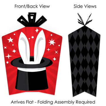 Big Dot of Happiness Ta-Da, Magic Show - Table Decorations - Magical Birthday Party Fold and Flare Centerpieces - 10 Count