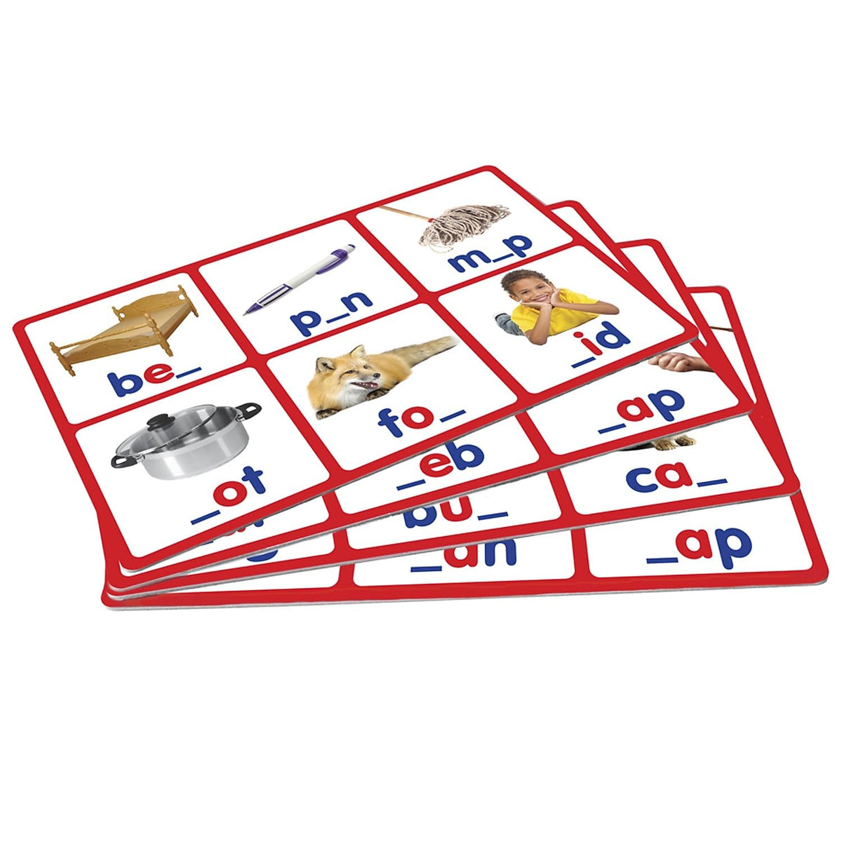 Junior Learning CVC Bingo - Educational Word Games & Reading Set