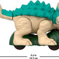 Fisher-Price Imaginext Jurassic World Dinosaur, Ankylosaurus Push-Toy with Rolling Wheels & Wiggling Motion, 5.5 Inches Tall