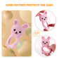 Baby Bunny Teether, Food-Grade Silicone Toy for Infants 3-12 Months, Easy-Grip Chew Toy with Textured Ears for Sensory Exploration, Freezable
