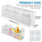 JIANWEI Bath Toy Organizer, 3 Compartment Bathtub Toy Storage Bag, Quick Access Bath Toy Holder with 4 Hooks, Mesh Shower Caddy Practical Supplies