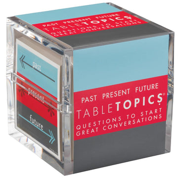 TableTopics Past Present Future - 135 Thought Provoking Conversation Cards. Gifts for Men, Women, Grandparents, Professional - Celebrate The Past