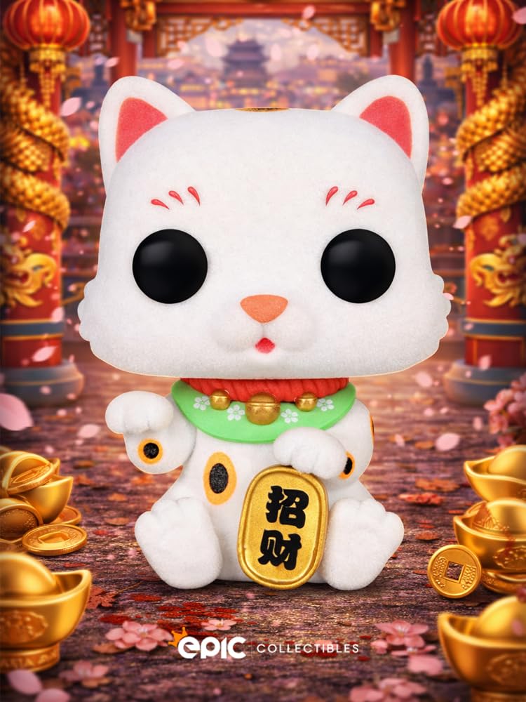 Funko Pop! Asia: Fortune - Lucky Cat (Flocked) Vinyl Figure