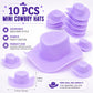 10-Piece Mini Cowboy Hat Party Decorations, Mini Western Doll Hats, Adorable Cupcake Decorations, Style for Dollhouse Cowboy Party Decorations?Purple?