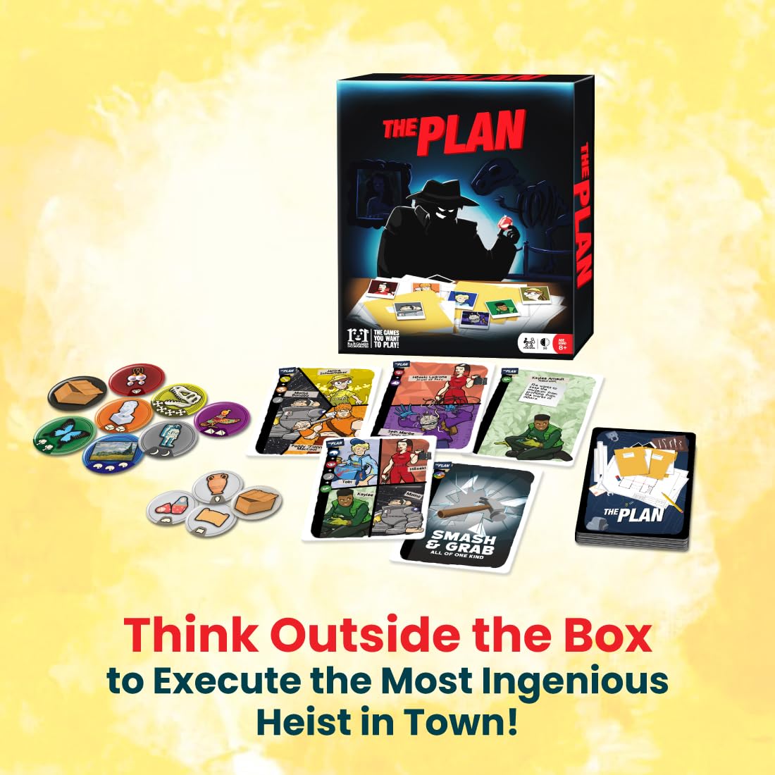 R&R Games The Plan, Strategic Card Game, Heist Card Game, Family Games for Kids and Adults, Fast Play Time