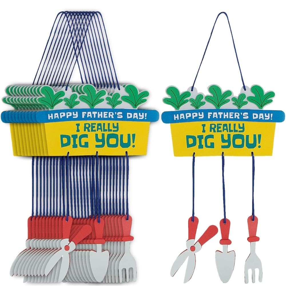 Father’s Day Gardening Tools Hanging Sign Craft Kit - Makes 12