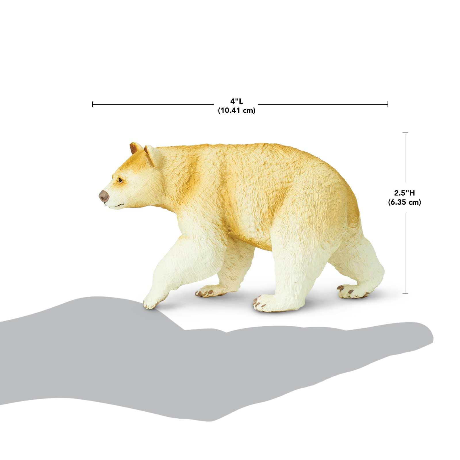 Safari Ltd. Kermode Bear Figurine - Detailed 4.5" Spirit Bear Figure - Educational Toy for Boys, Girls and Kids Ages 3+